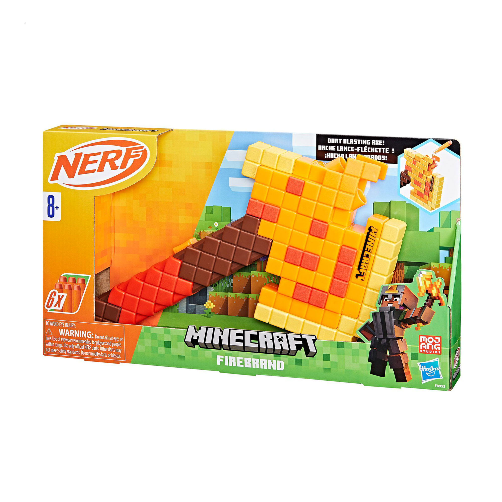 Іграшковий бластер-сокира Nerf Minecraft Firebrand від 8 років, 41*23*4 см (F8953)